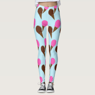 Schokoladen- und Erdbeer-Eiscreme-Tüten Blue Loung Leggings
