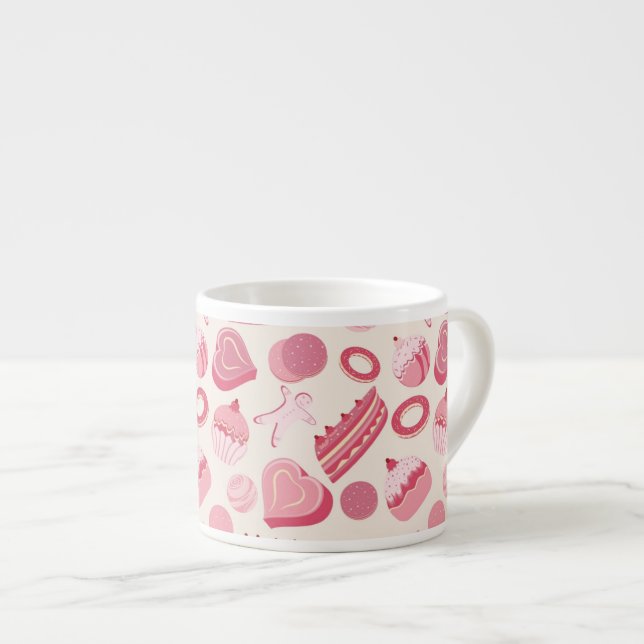 Schokoladen- und Gebäckmuster 2 Espressotasse (Vorderseite Rechts)