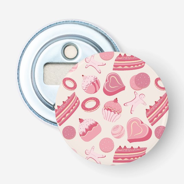 Schokoladen- und Gebäckmuster 2 Flaschenöffner (Vorderseite)