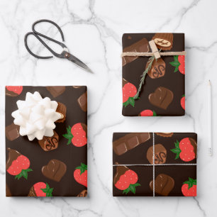Schokoladen-Verpackungspapier, Süßigkeiten-Geschen Geschenkpapier Set
