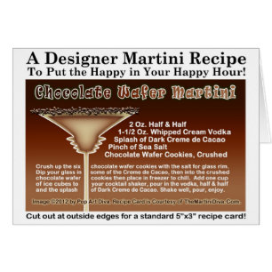Schokoladen-Wafer-Martini-Rezept-Grußkarte