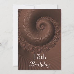 Schokoladen-Wellen-und Wirbels-13. Geburtstag Einladung