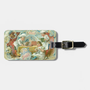 Schokoladenbäcker Antike Gepäckanhänger