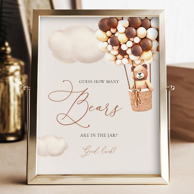 Schokoladenbärenblasen schätzen, wie viele Bären s Fotodruck (Von Creator hochgeladen)