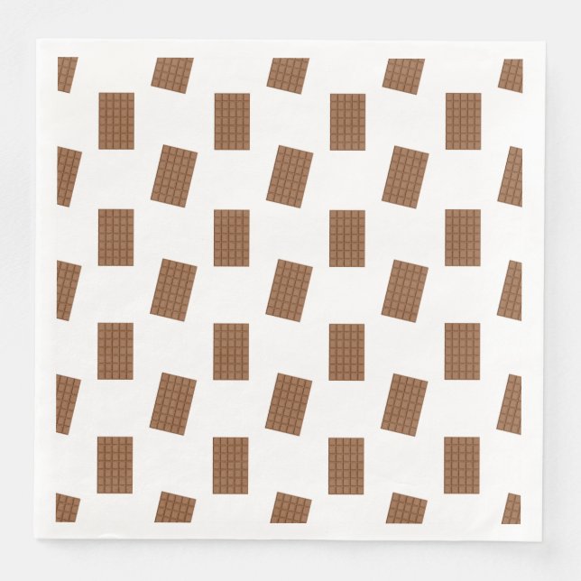 Schokoladenbars Weißer Hintergrund Serviette (Vorderseite)