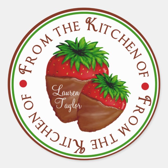 Schokoladenbeerenaufkleber Runder Aufkleber (Vorderseite)