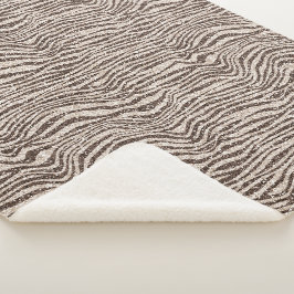Schokoladenbraun Creme Blush Zebra Glitzer Sherpadecke