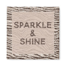 Schokoladenbraun Creme Blush Zebra Glitzer Traum