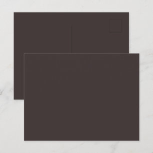 Schokoladenbraun glänzende Postkarte für besondere