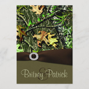 Schokoladenbraun Jagd Camouflage Einladung zur Hoc