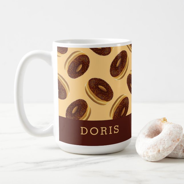 Schokoladenbraun Kaffeetasse (Mit Donut)