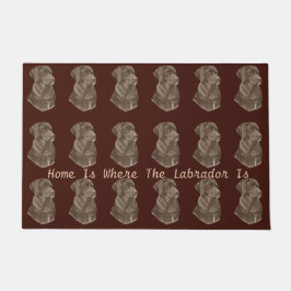 Schokoladenbraun Labrador Retreive Hundeporträt Fußmatte