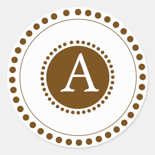 Schokoladenbraun - Personalisierte Umschlag Aufkle Runder Aufkleber (Vorderseite)