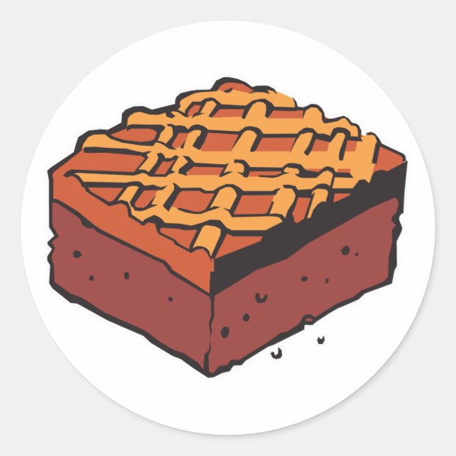 Schokoladenbraun Runder Aufkleber (Vorderseite)