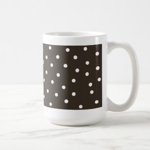 Schokoladenbraun und weiße Tupfen Tasse