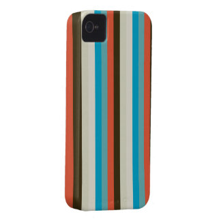 schokoladenbraune und des Aqua blaue Streifen iPhone 4 Hülle