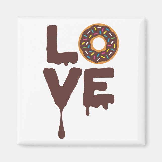 Schokoladenbrust mit Sprinklen-Liebe Magnet (Vorne)