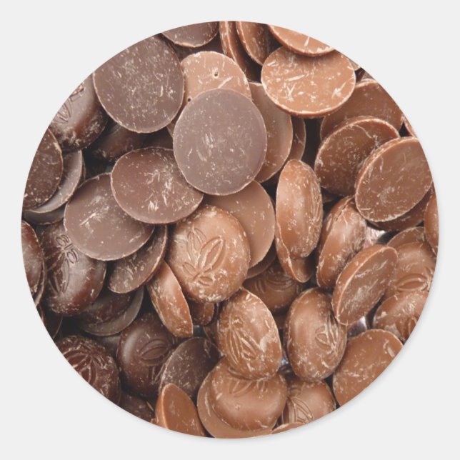 Schokoladenchips Runder Aufkleber (Vorderseite)