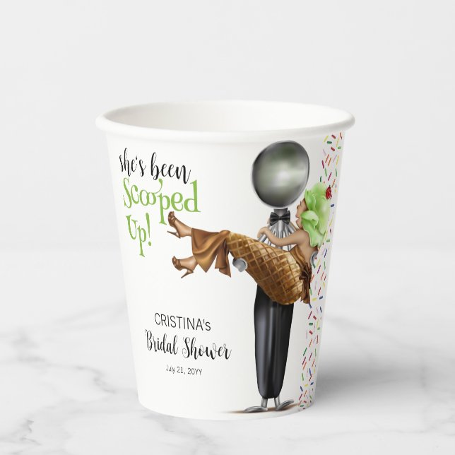 Schokoladencreme-Brautparty Pappbecher (Vorderseite)