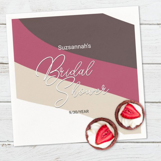 Schokoladencreme Himbeere Horizontale Streifen Serviette (Von Creator hochgeladen)