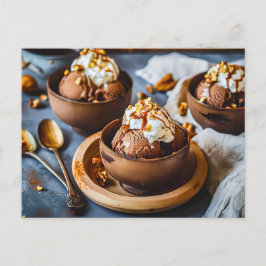 Schokoladencreme im Cup Feiertagspostkarte