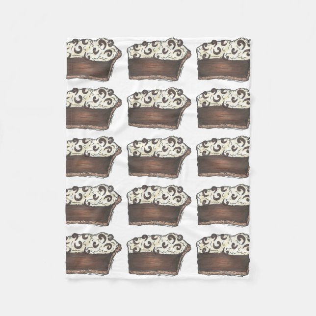 Schokoladencreme Slice Mississippi Mud Pie Feinsch Fleecedecke (Vorderseite)