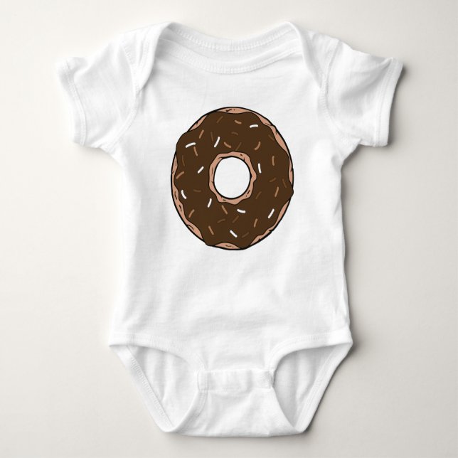 SchokoladenDonut, Doughnut, Icing, Glaze, Sprinkle Baby Strampler (Vorderseite)