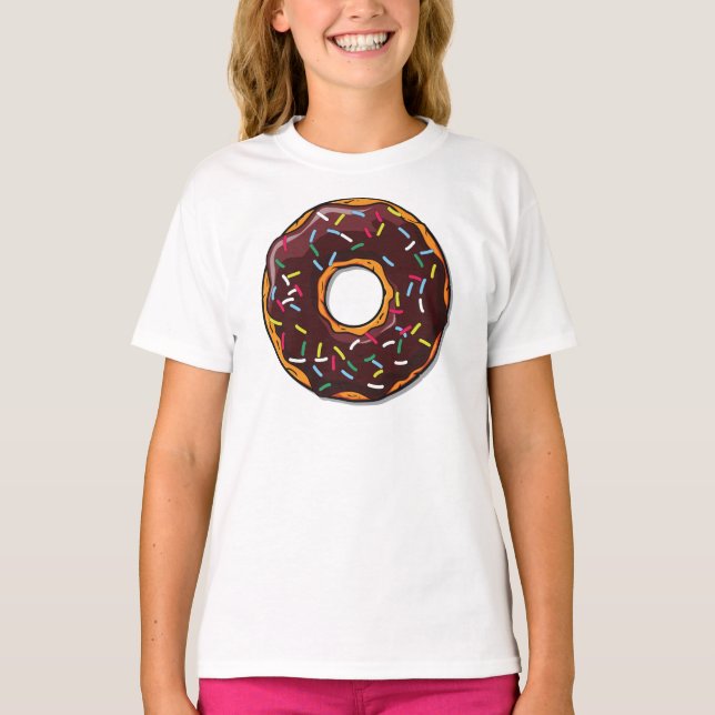 SchokoladenDonut, Doughnut, Icing, Sprinklen, Glaz T-Shirt (Vorderseite)