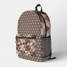 SCHOKOLADENDOTEN UND DREIECKEN VON POLKA BEDRUCKTER RUCKSACK