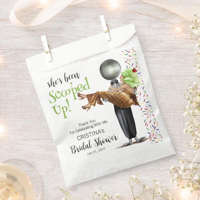 Schokoladeneis-Creme-Brautparty Geschenktütchen (Ausgeschnitten)