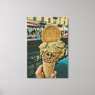 Schokoladeneis-Sprinklen Leinwanddruck