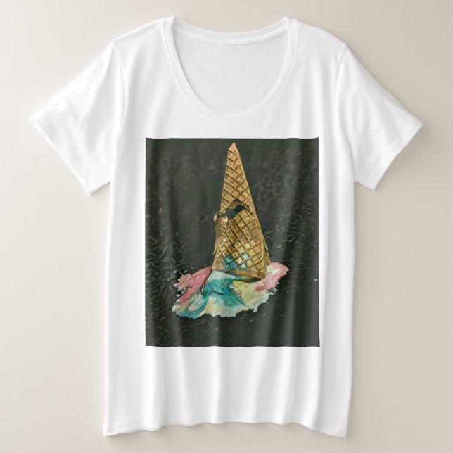 Schokoladeneisgeschenk Große Größe T-Shirt (Design vorne)