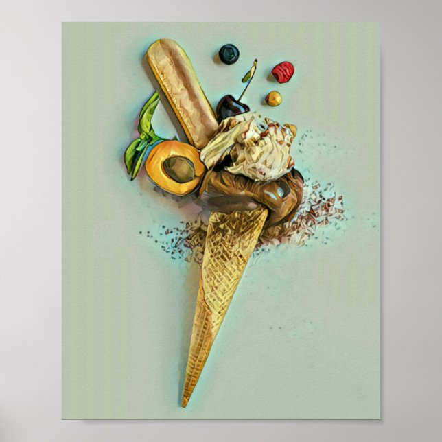 Schokoladeneisgeschenk Poster (Vorne)