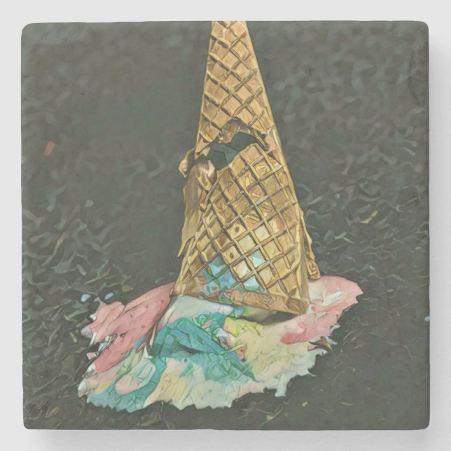 Schokoladeneisgeschenk Steinuntersetzer (Vorderseite)