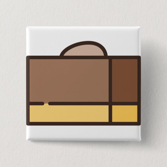 Schokoladenfleck Button (Vorderseite)