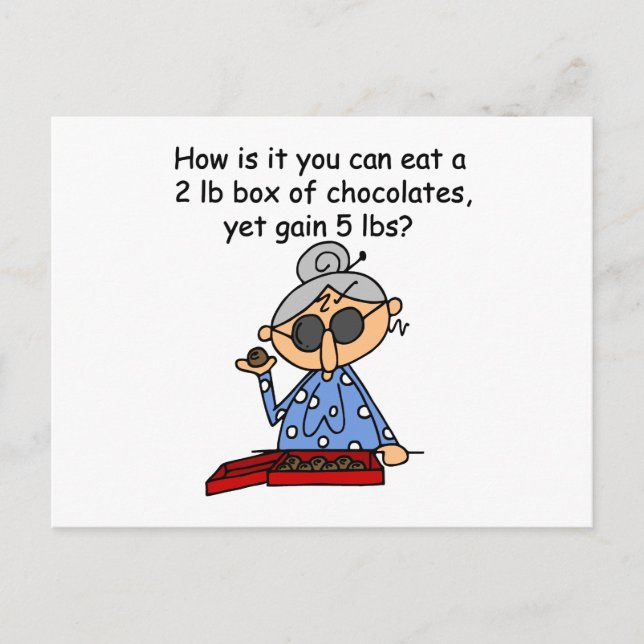 Schokoladengesicht Postkarte (Vorderseite)