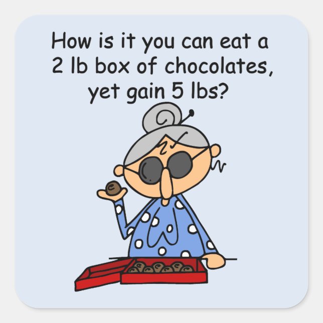 Schokoladengesicht Quadratischer Aufkleber (Vorderseite)