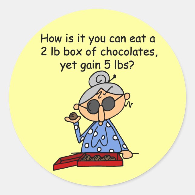 Schokoladengesicht Runder Aufkleber (Vorderseite)