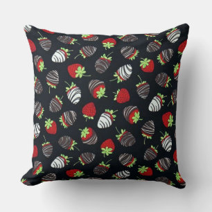 Schokoladengezogene Erdbeeren Muster Pillow Kissen