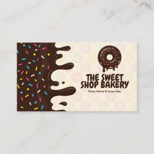Schokoladenglasur-Sprinkle-Donut-Creme Visitenkarte