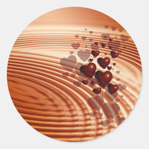 Schokoladenheartensticker Runder Aufkleber