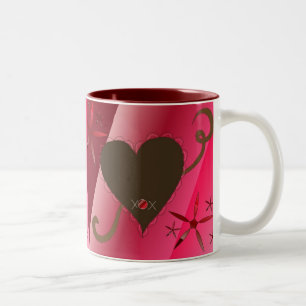 Schokoladenherzen Zweifarbige Tasse