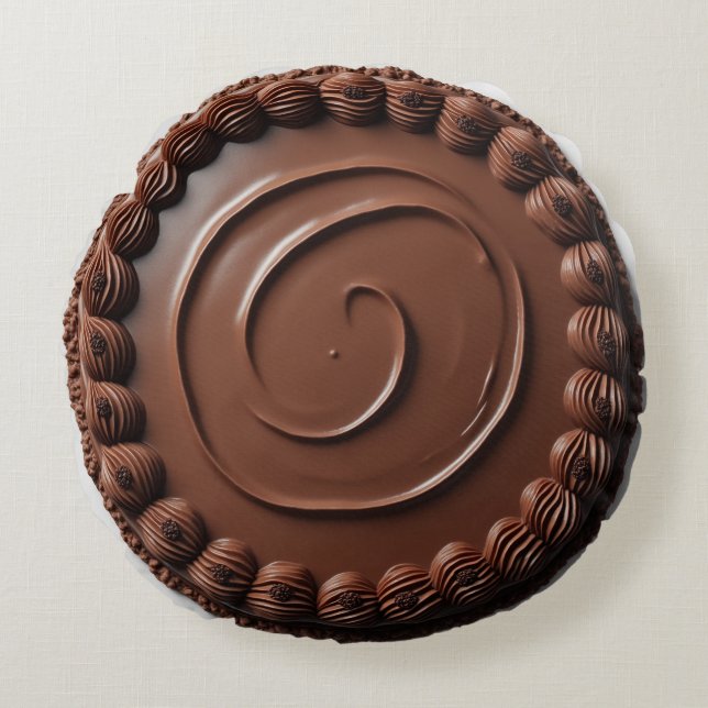 Schokoladenkissen Rundes Kissen (Vorderseite)