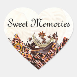 SCHOKOLADENKOPF Herz-Aufkleber