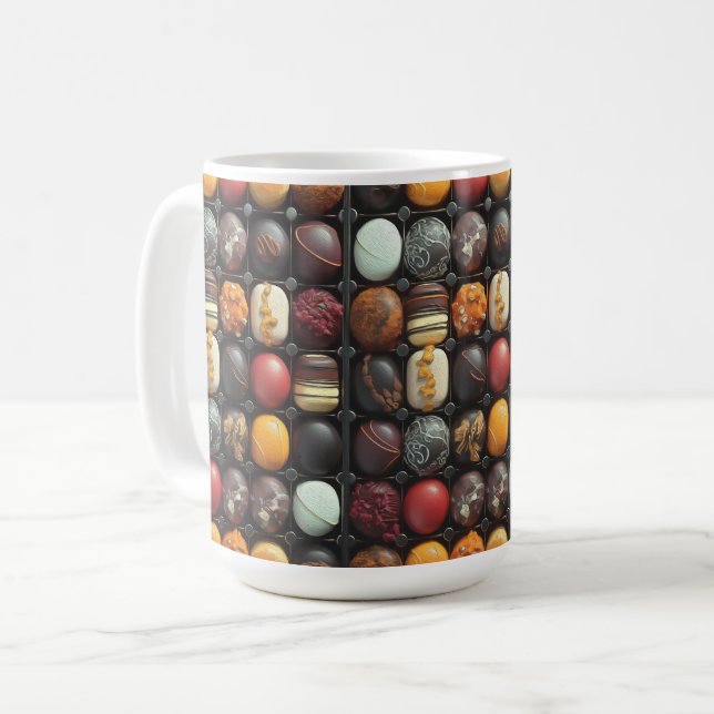 Schokoladenkuchen - 15 oz. Mug Kaffeetasse (Vorderseite Links)