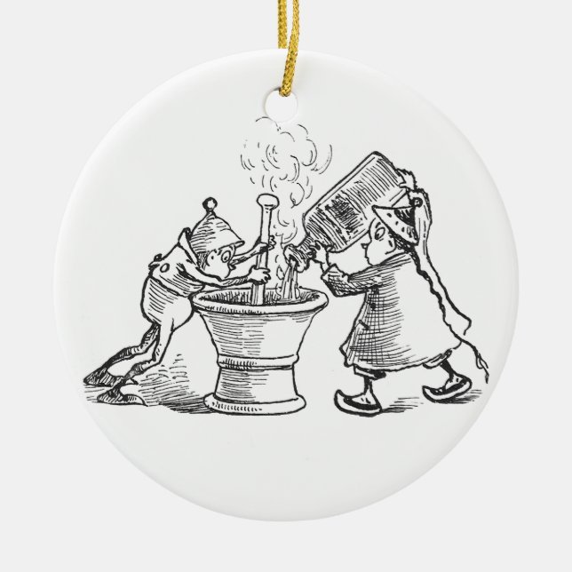 Schokoladenkuchen-Apotheker Keramik Ornament (Vorne)