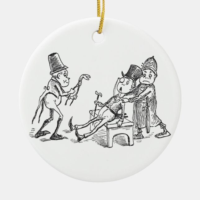 Schokoladenkuchen, die Zähne ziehen Keramikornament (Vorne)