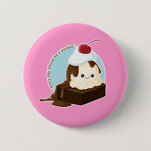 Schokoladenkuchen-Eiscremebecher Button