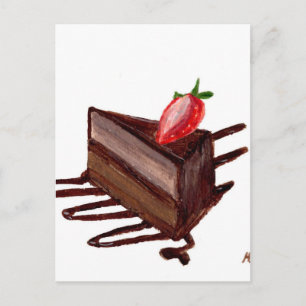 Schokoladenkuchen Essen Postkarte