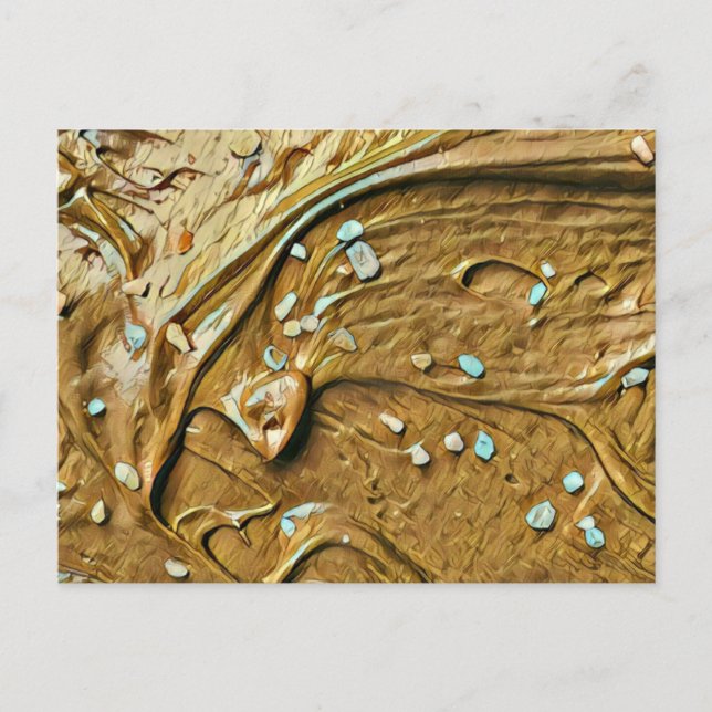 Schokoladenkuchen, geschmolzen postkarte (Vorderseite)